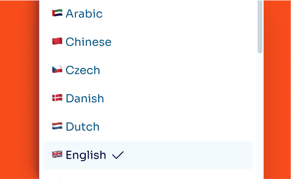Choose event languages